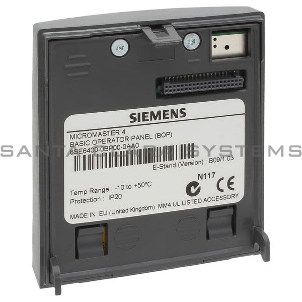 Siemens 6SE6400-0BP00-0AA0 Basic Operator Panel Product Image