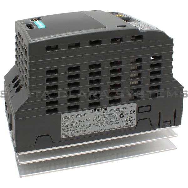Siemens 6SE6410-2UB13-7AA0 Micromaster 410 Drive Product Image