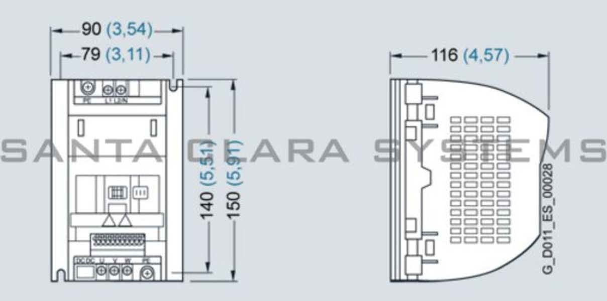Siemens 6SL3211-0AB12-5UA1 Drive Product Image
