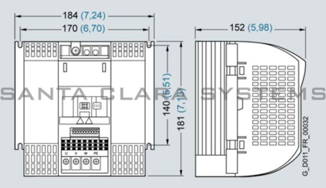 Siemens 6SL3211-0AB23-0UA1 Power Module | SINAMICS | 6SL3211-0AB23-0UA1 Product Image