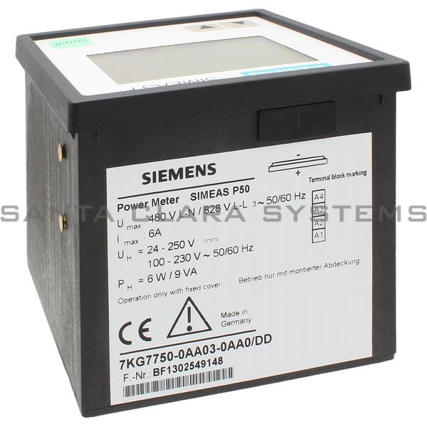 Siemens 7KG7750-0AA03-0AA0 Power Meter | SIMEAS P50 | 7KG7750-0AA03-0AA0 Product Image