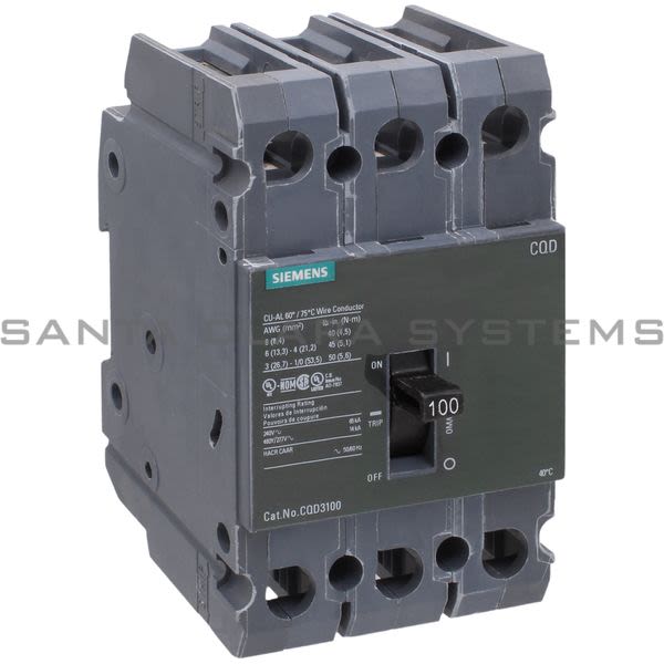 Siemens CQD3100 Circuit Breaker Product Image