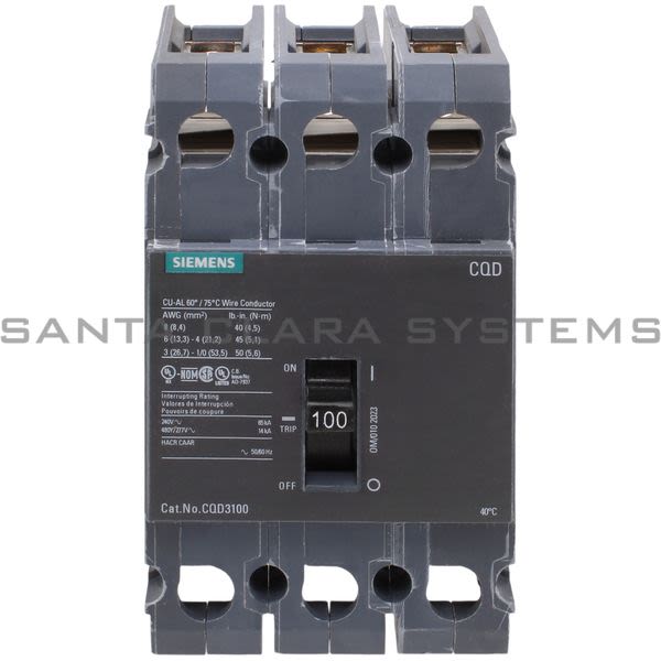 Siemens CQD3100 Circuit Breaker Product Image