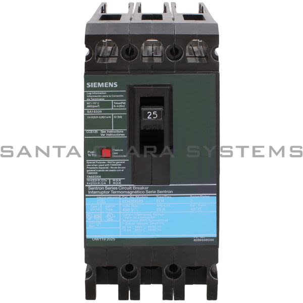 Siemens ED43B025 Breaker Product Image