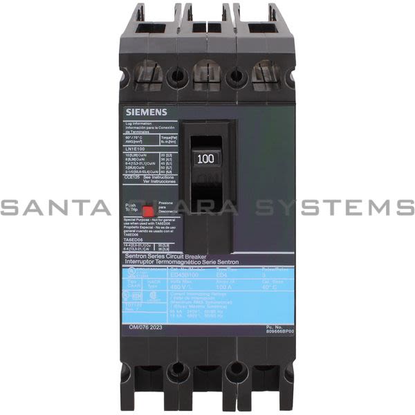 Siemens ED43B100 Circuit Breaker Product Image