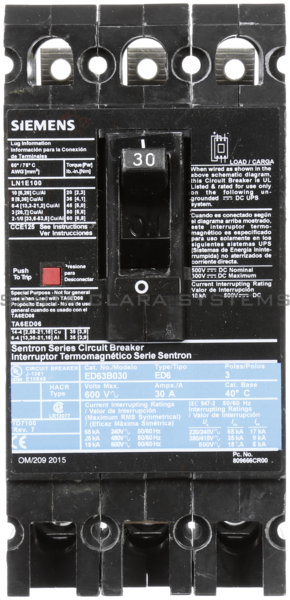 Siemens ED63B030 Circuit Breaker Product Image