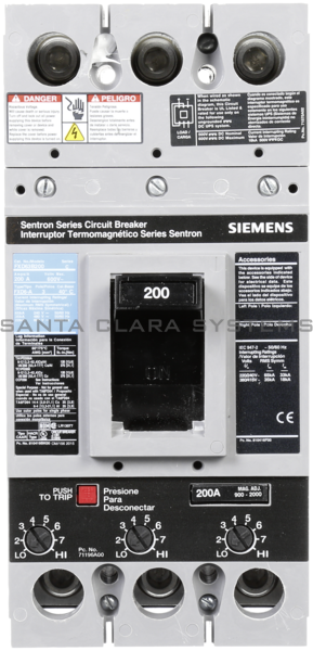 Siemens FXD63B200L Circuit Breaker - FXD63B200L Product Image