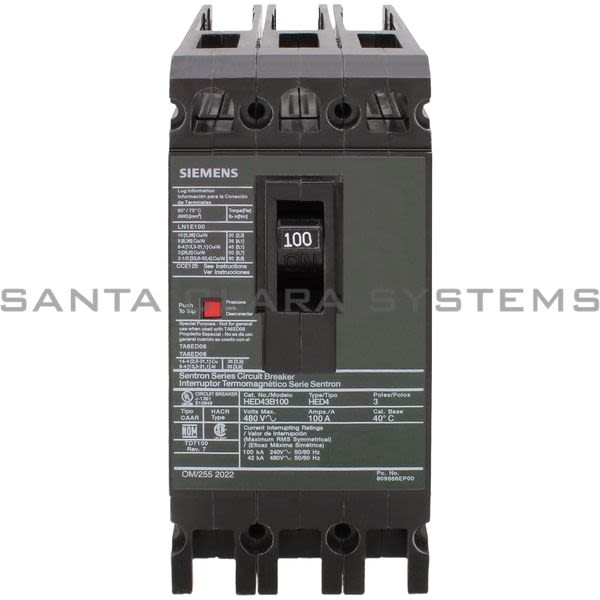 Siemens HED43B100 Circuit Breaker Product Image