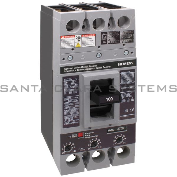 Siemens HFXD63B100 Circuit Breaker Product Image
