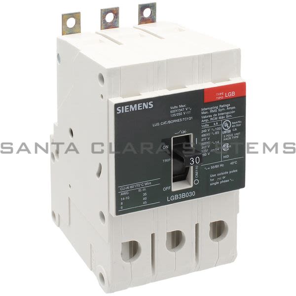Siemens LGB3B030B Circuit Breaker Product Image