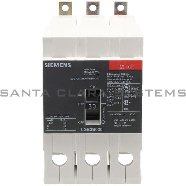 Siemens LGB3B030B Circuit Breaker Product Image