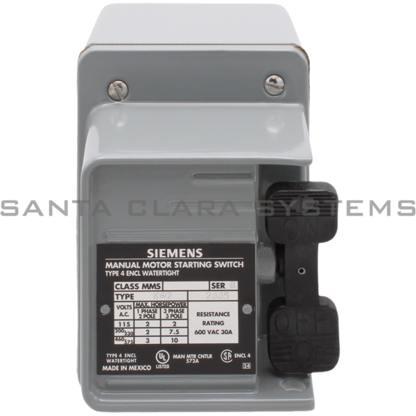 Siemens MMSKW2 Manual Motor Starting Switch Product Image