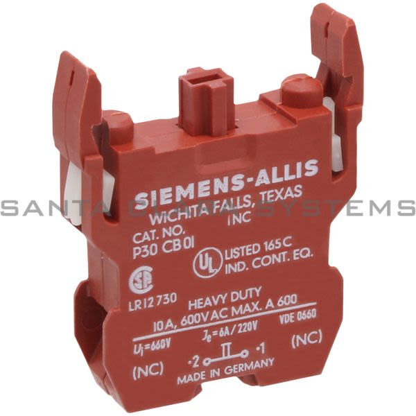 Siemens P30CB01 Contact Block Product Image