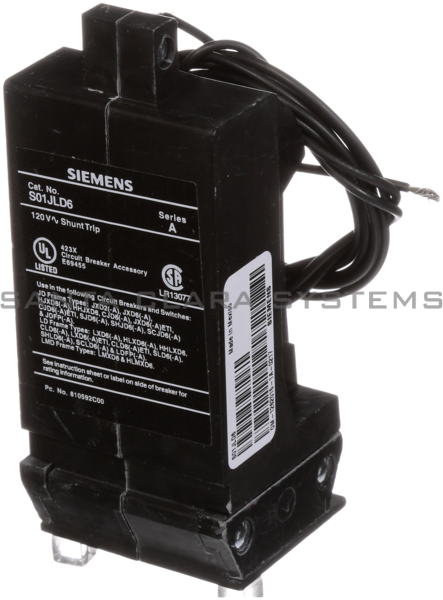 Siemens S01JLD6 Shunt Trip Module Product Image