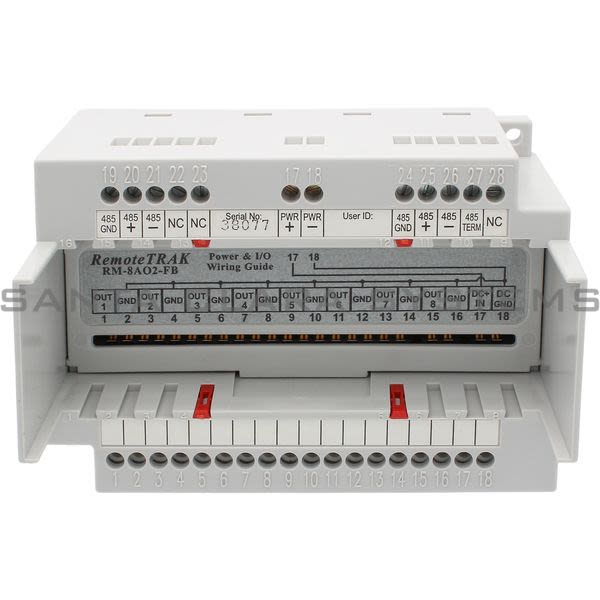 Sixnet RM-8AO2-FB Wiring Base | RemoteTRAK Product Image