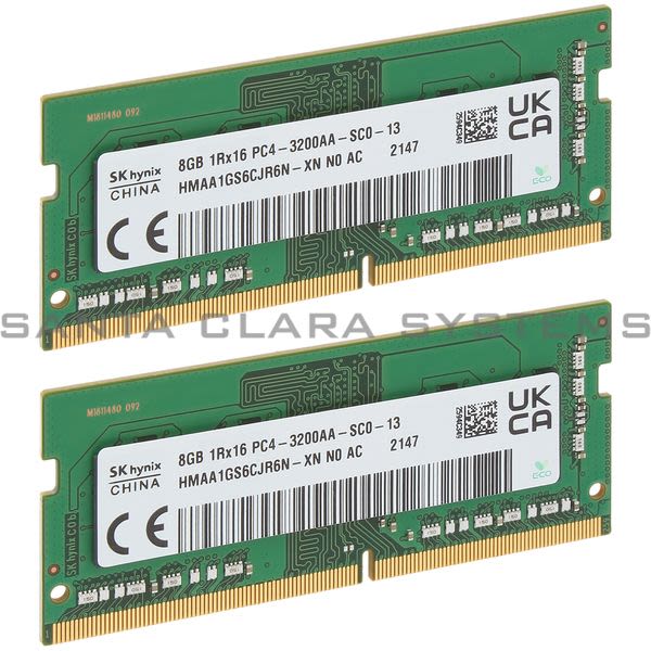 SK Hynix HMAA1GS6CJR6N-XNNOAC Laptop Memory 16GB (2x8GB) 1Rx16 PC4 DDR4 3200MHz PC4-25600 RAM Product Image