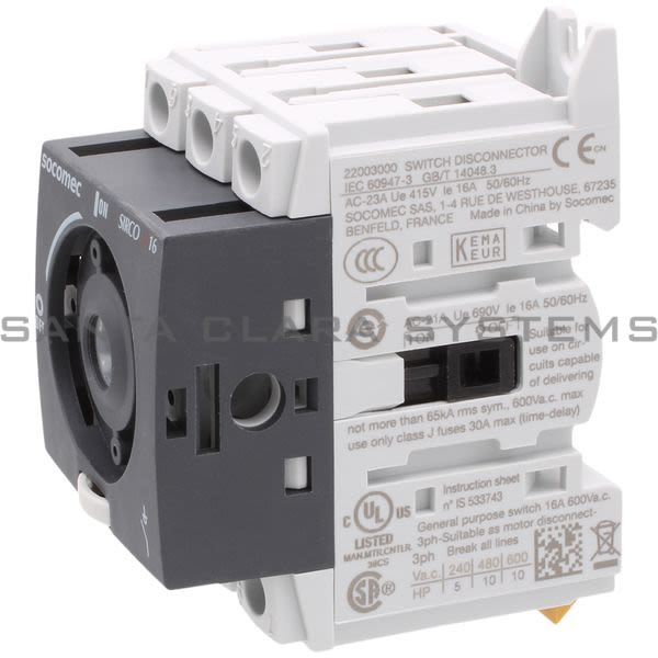 Socomec 22003000 Isolator Switch Product Image