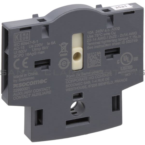 Socomec 22990001 Auxilary Contact Product Image