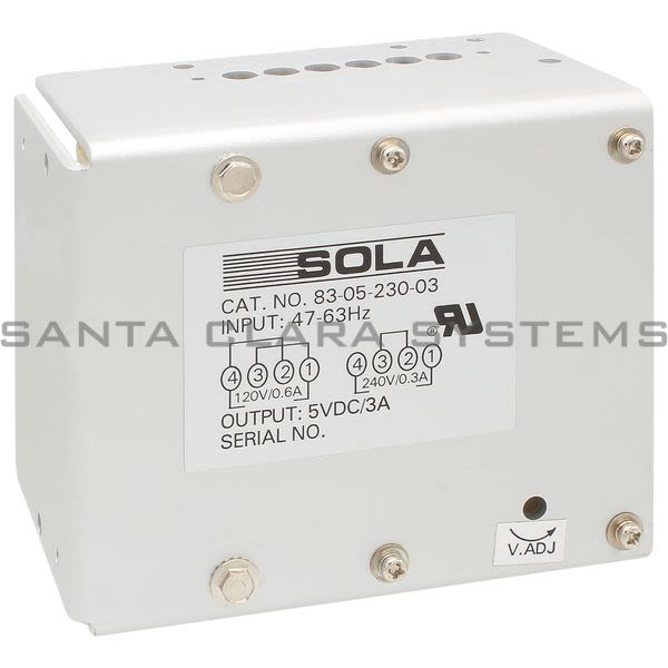 Sola 83-05-230-03 Power Supply | 47-63 Hz 5-VDC 3-AMPS Product Image