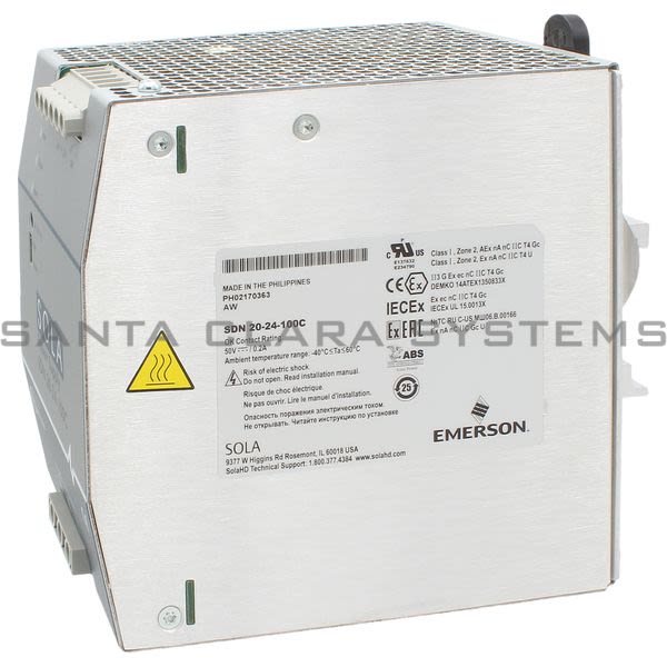 Sola SDN20-24-100C Emerson Power Supply Product Image