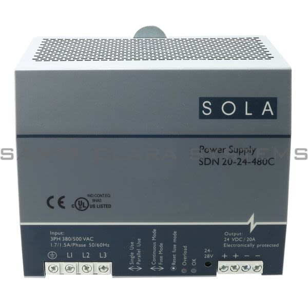 Sola SDN20-24-480 Power Supply Product Image