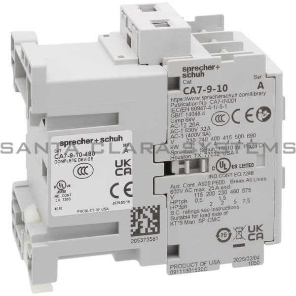 Sprecher+Schuh CA7-9-10-480 Contactor Product Image