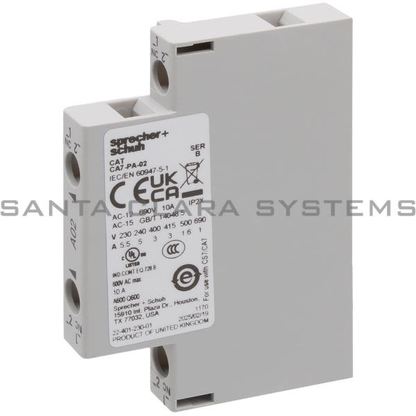 Sprecher+Schuh CA7-PA-02 Auxiliary Contact Product Image