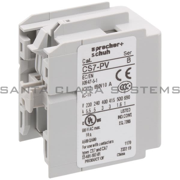 Sprecher+Schuh CS7-PV-20 Auxiliary Contact Product Image