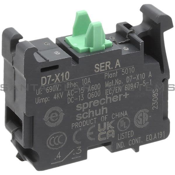 Sprecher+Schuh D7-X10  Contact Block Product Image