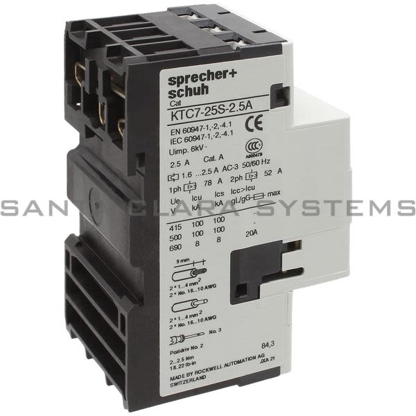 Sprecher+Schuh KTC7-25S-2.5 Circuit Breaker Product Image