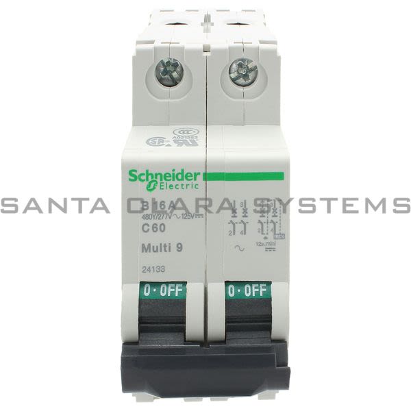 Square D 24133 Circuit Breaker | 2-Pole B 16A C60 Multi 9 Product Image