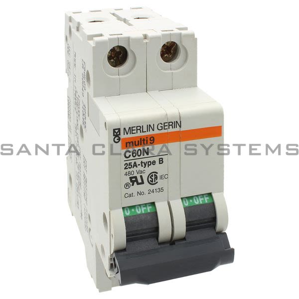 Square D 24135 Supplementary Protector C60N 25A Type B Product Image