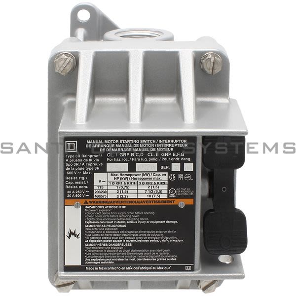 Square D 2510-KR2H Manual Switch Product Image