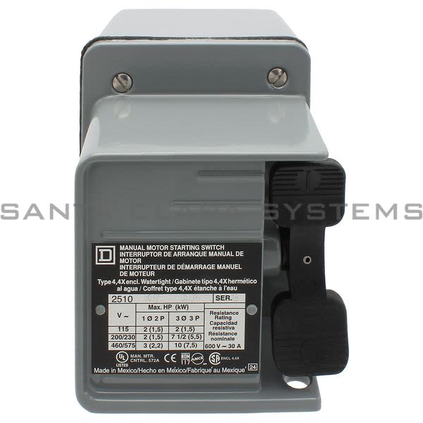 Square D 2510-KW1 Manual Switch Product Image
