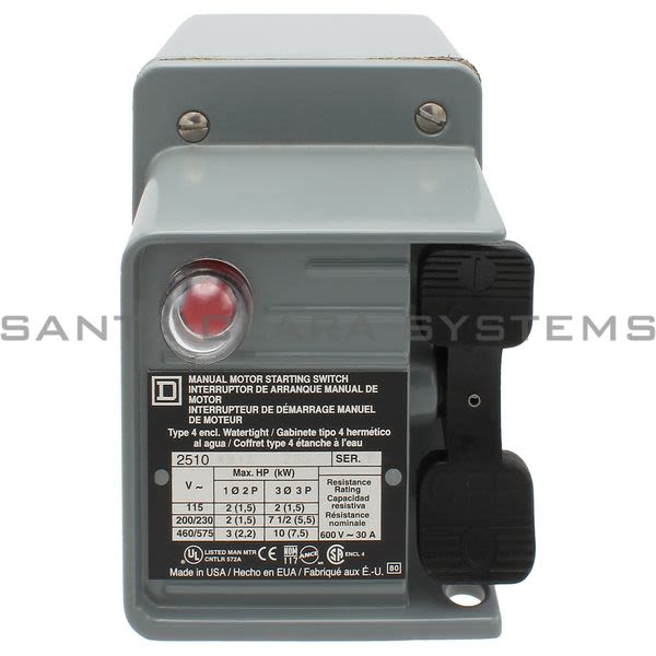 Square D 2510-KW1A Motor Starting Switch Product Image