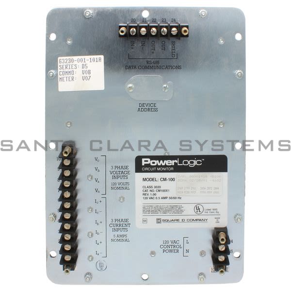 Square D 3020-CM100X1 Power Logic Circuit Monitor Product Image