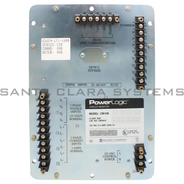 Square D 3020-CM108X1 PowerLogic Circuit Monitor Product Image