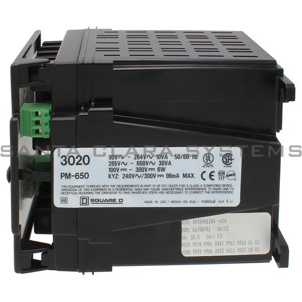 Square D 3020-PM650  Power Meter | PowerLogic Product Image