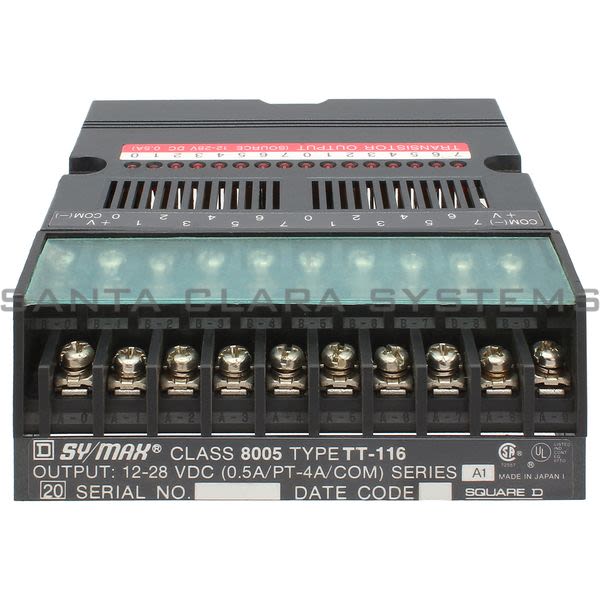 Square D 8005-TT116 Transistor Output Card (Source 12-28V DC 0.5A) Product Image