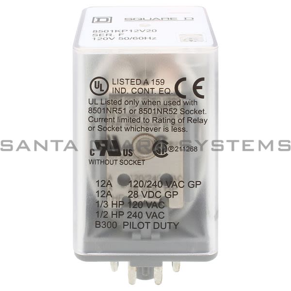 Square D 8501-KP12V20 General Purpose Relay Product Image