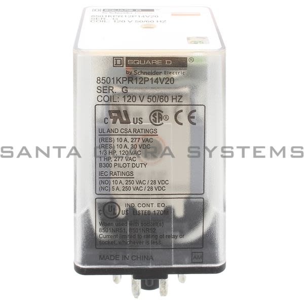 Square D 8501-KPR12P14V20 Relay Product Image