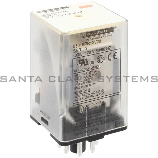 Square D 8501-KPR12V20 Plug In Relay Product Image