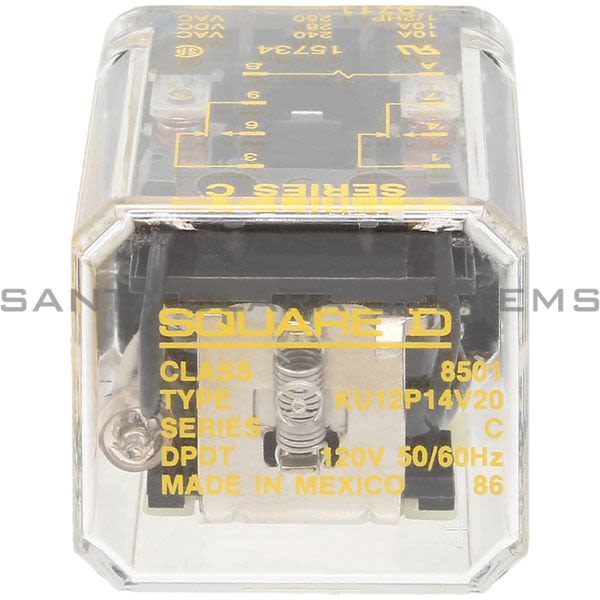 Square D 8501-KU12P14V20 Plug-in Relay Product Image