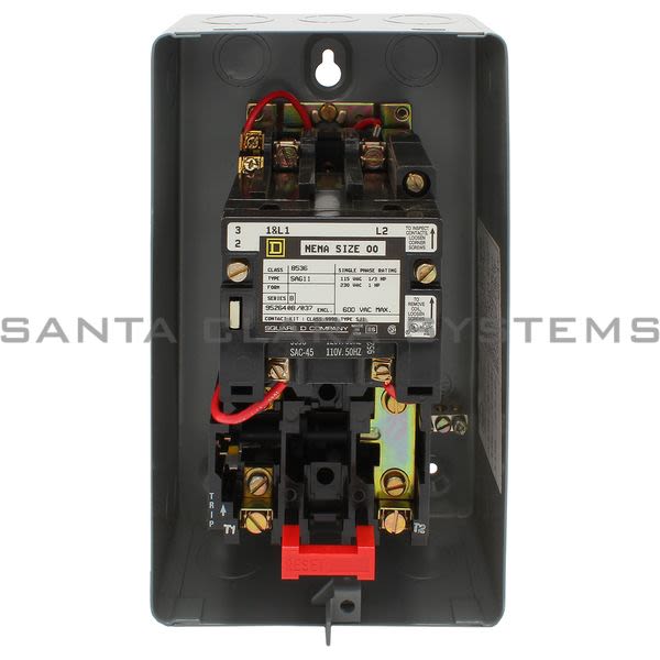 Square D 8536-SAG11V02 AC Magnetic NEMA Rated Starter NEMA 1 Enclosure Product Image