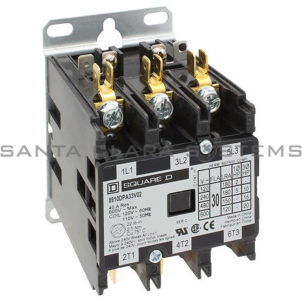Square D 8910-DPA33V02 Definite Purpose Contactor Product Image