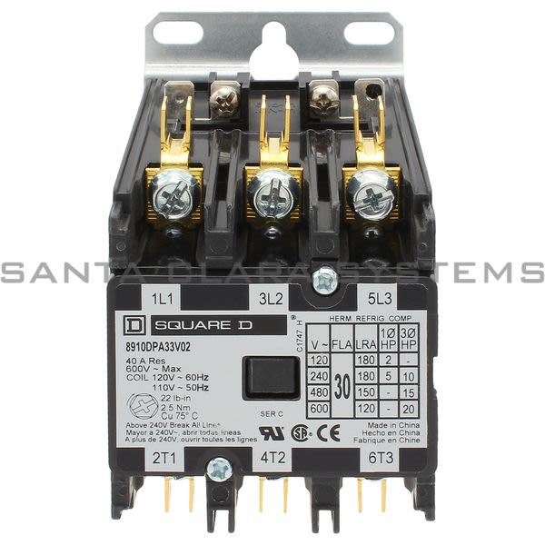 Square D 8910-DPA33V02 Definite Purpose Contactor Product Image