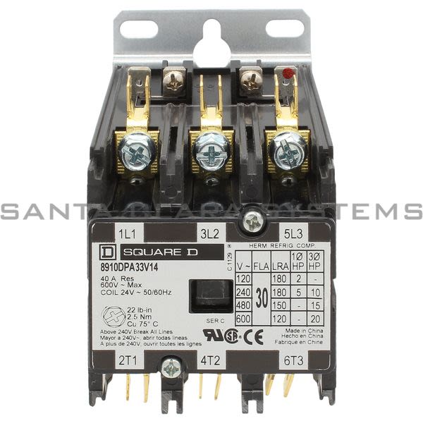 Square D 8910-DPA33V14 Definite Purpose Contactor Product Image