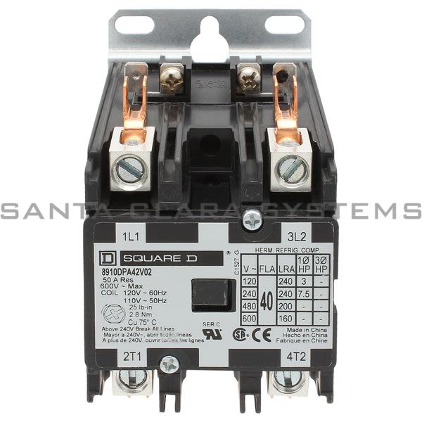 Square D 8910-DPA42V02 Definite Purpose Contactor - 8910DPA42V02 Product Image