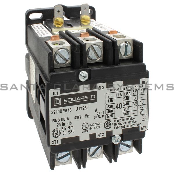 Square D 8910-DPA43V02U1Y239 Contactor Product Image