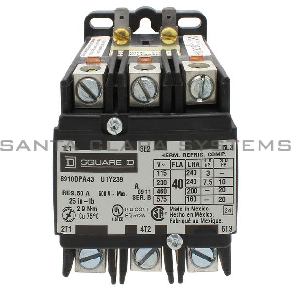 Square D 8910-DPA43V02U1Y239 Contactor Product Image